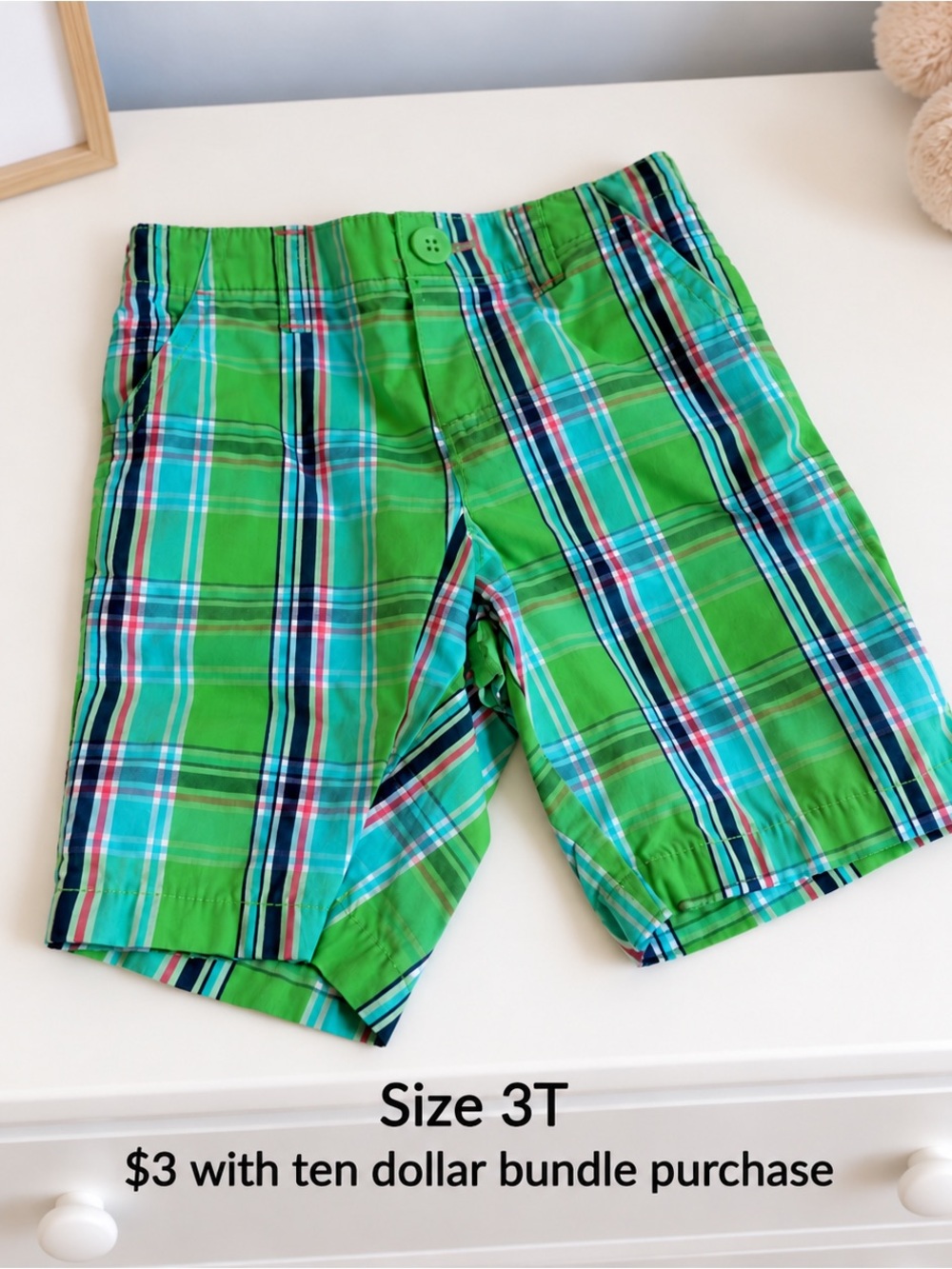 Carter's Green Plaid Shorts - NWT